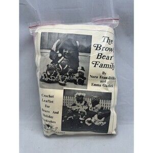 Brown Bear Family Nora Dilks Gazdick Crochet Pattern Kit Design Workshop Holiday